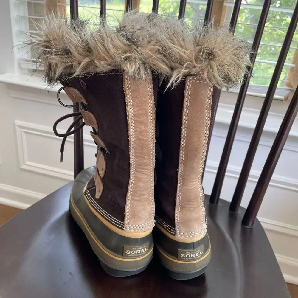 Sorel Joan of Arctic Waterproof Winter Snow Boot Quarry Faux Fur 8